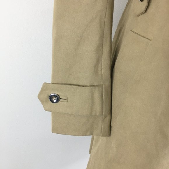 SONIA RYKIEL Beige/Brown Cashmere Blend Long Sleeve Belted Trench Coat Jacket - Picture 7 of 16